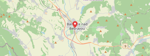 Mapa mesta Bánovce nad Bebravou