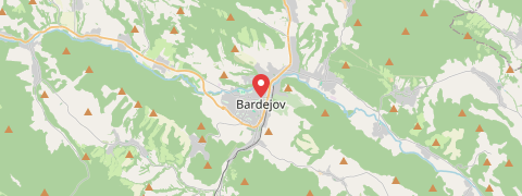 Mapa mesta Bardejov