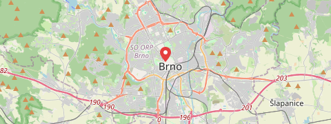 Mapa mesta Brno
