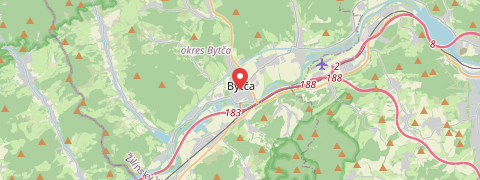 Mapa mesta Bytča