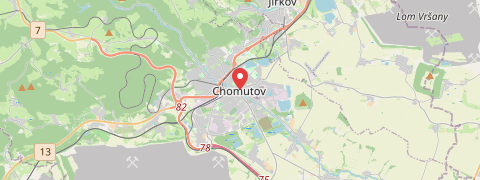 Mapa mesta Chomutov