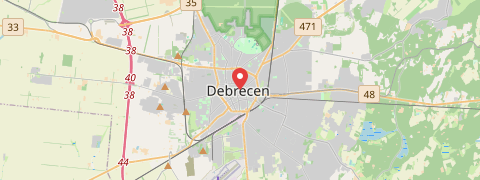 Mapa mesta Debrecín