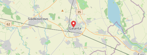 Mapa mesta Galanta
