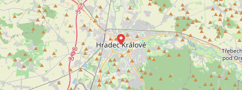 Mapa mesta Hradec Králové