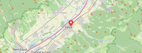 Mapa mesta Ilava
