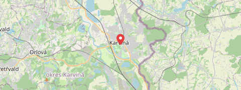Mapa mesta Karviná