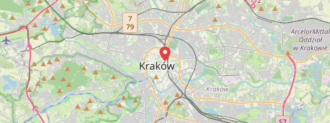 Mapa mesta Krakov