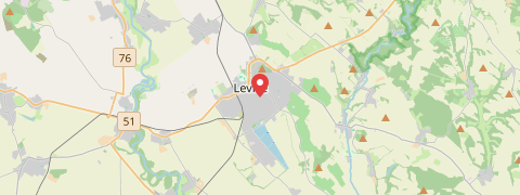 Mapa mesta Levice
