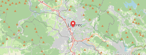 Mapa mesta Liberec