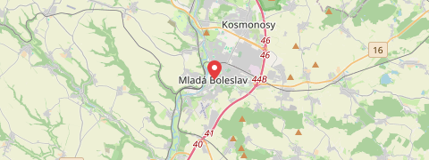 Mapa mesta Mladá Boleslav