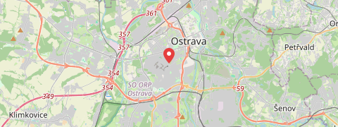 Mapa mesta Ostrava
