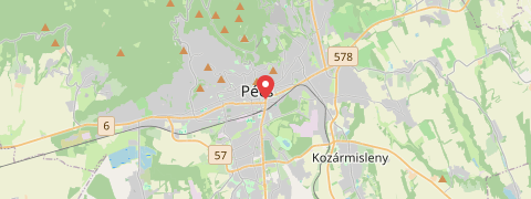 Mapa mesta Pécs