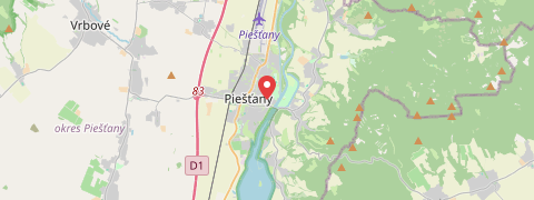Mapa mesta Piešťany