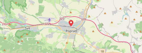 Mapa mesta Poprad