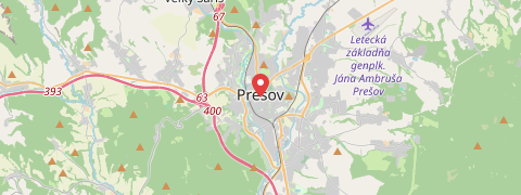 Mapa mesta Prešov
