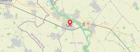 Mapa mesta Šaľa