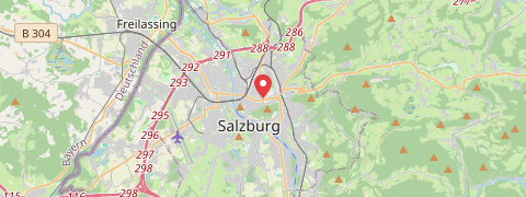 Mapa mesta Salzburg