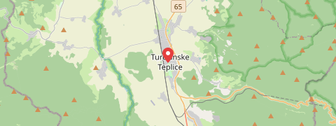 Mapa mesta Turčianske Teplice
