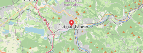 Mapa mesta Ústí nad Labem