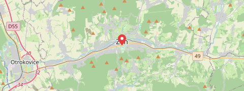 Mapa mesta Zlín